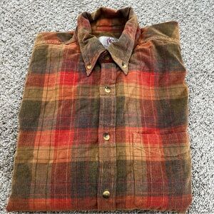 Territory Ahead Plaid Corduroy 100% Cotton Button-Up Shirt Size XL